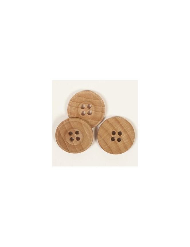 25mm Oak Wood Buttons