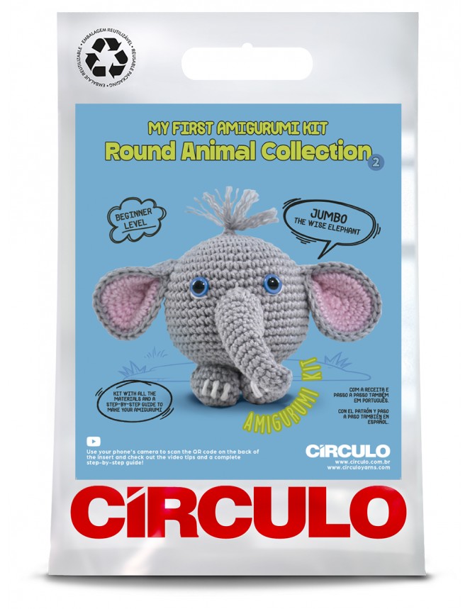 Círculo Kit amigurumi elefante