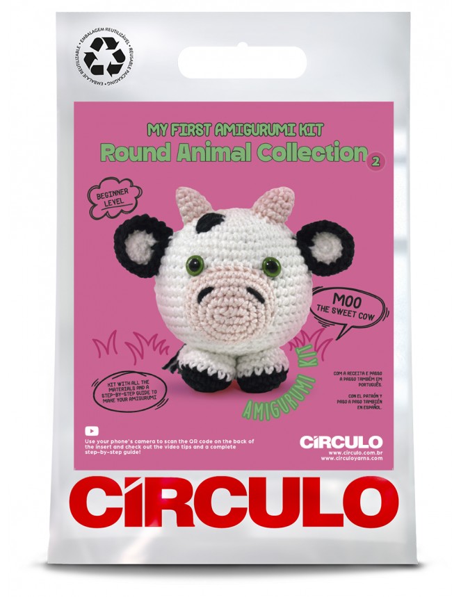 Círculo Kit amigurumi vaca