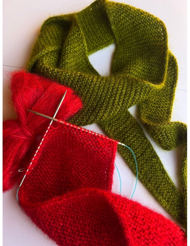 Taller bufanda de mohair de...