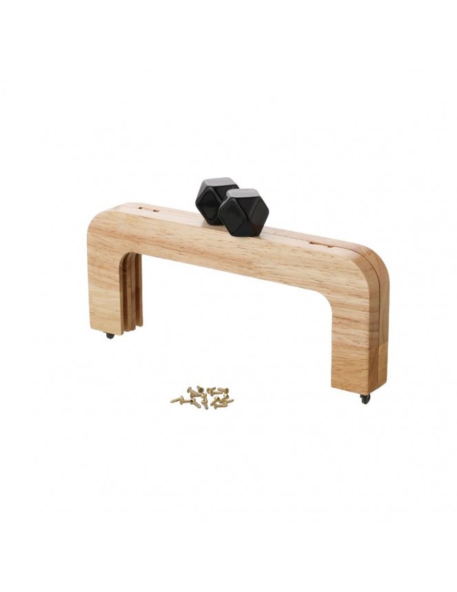 Asa madera natural y bola...