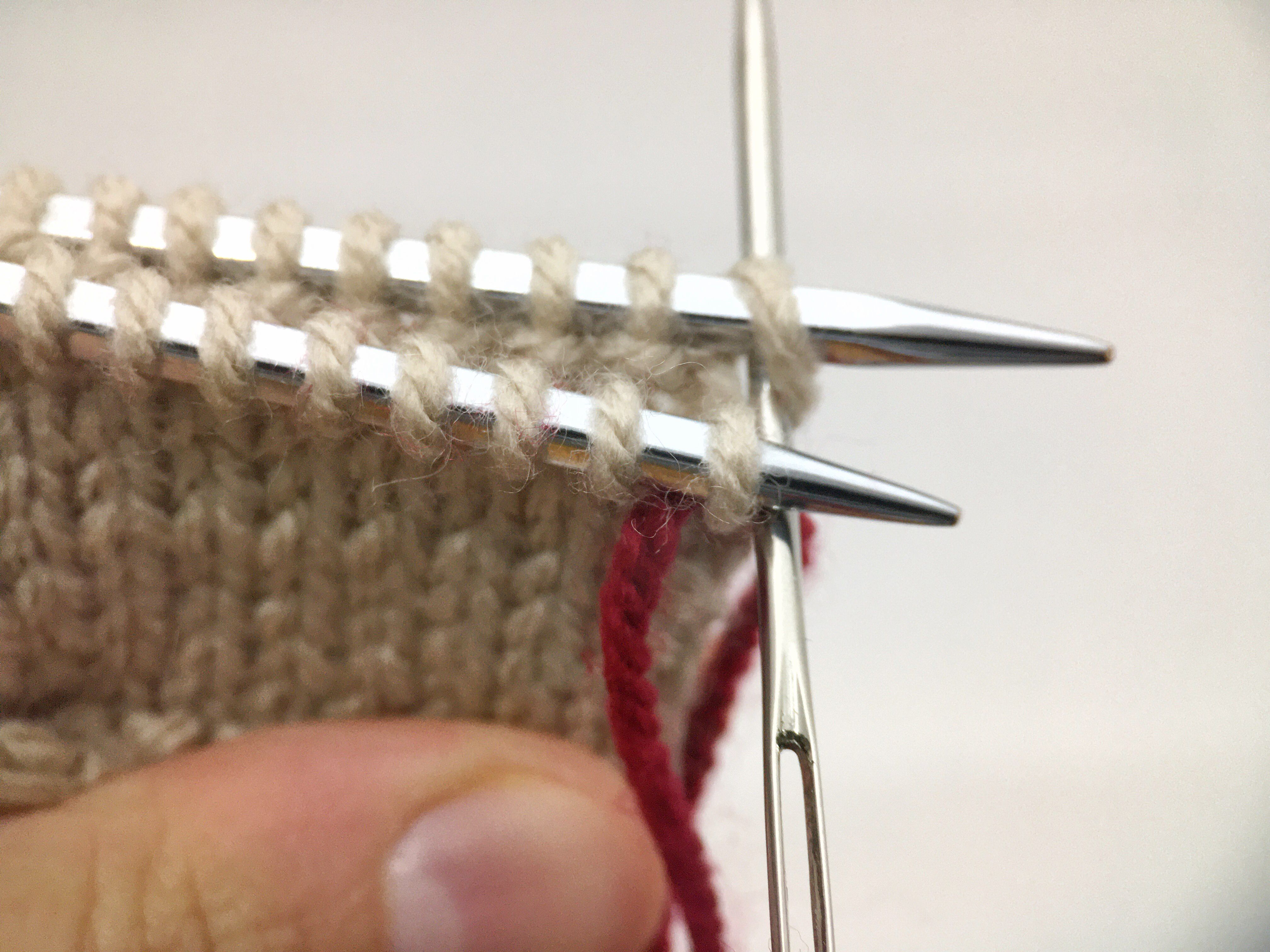 Kitchener stitch, paso a paso. 