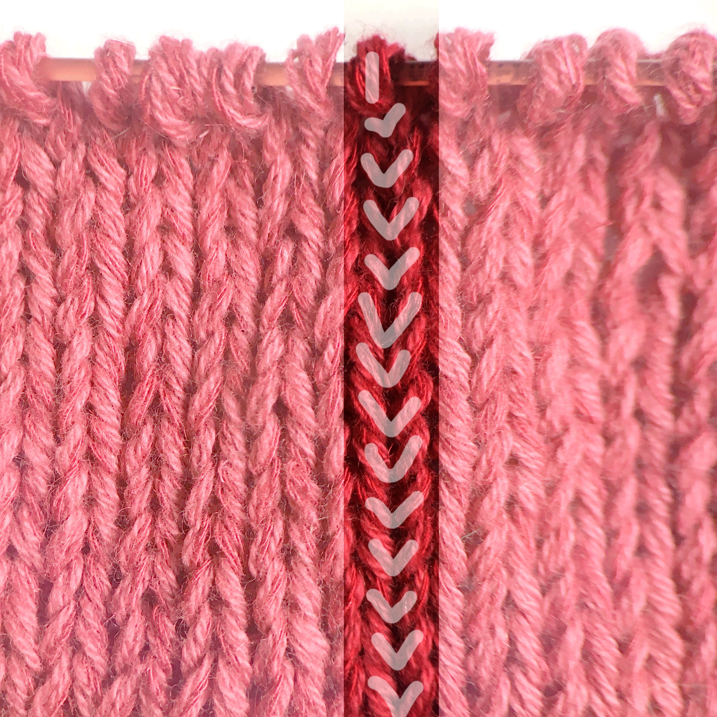 How to count knit rows