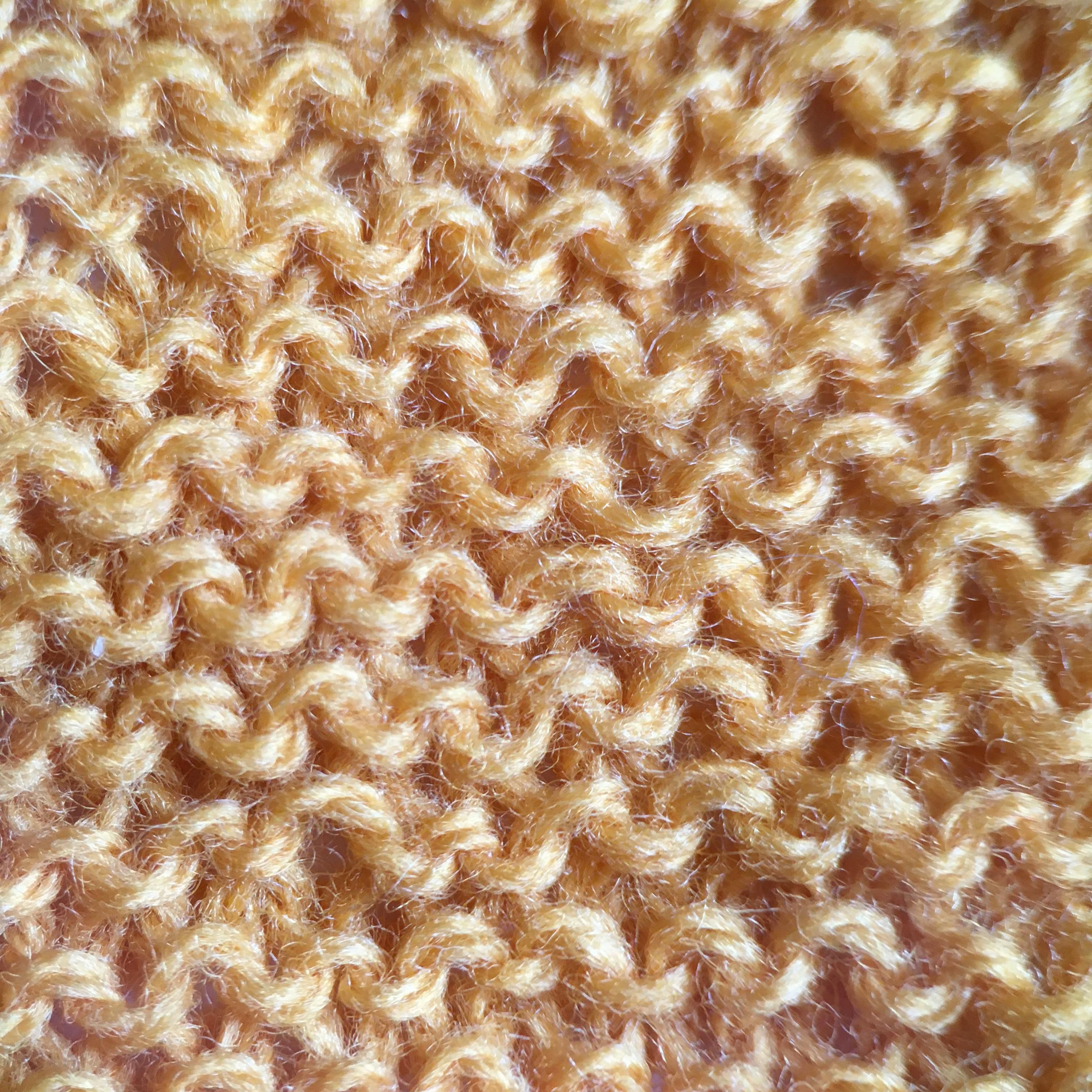 Garter stitch swatch