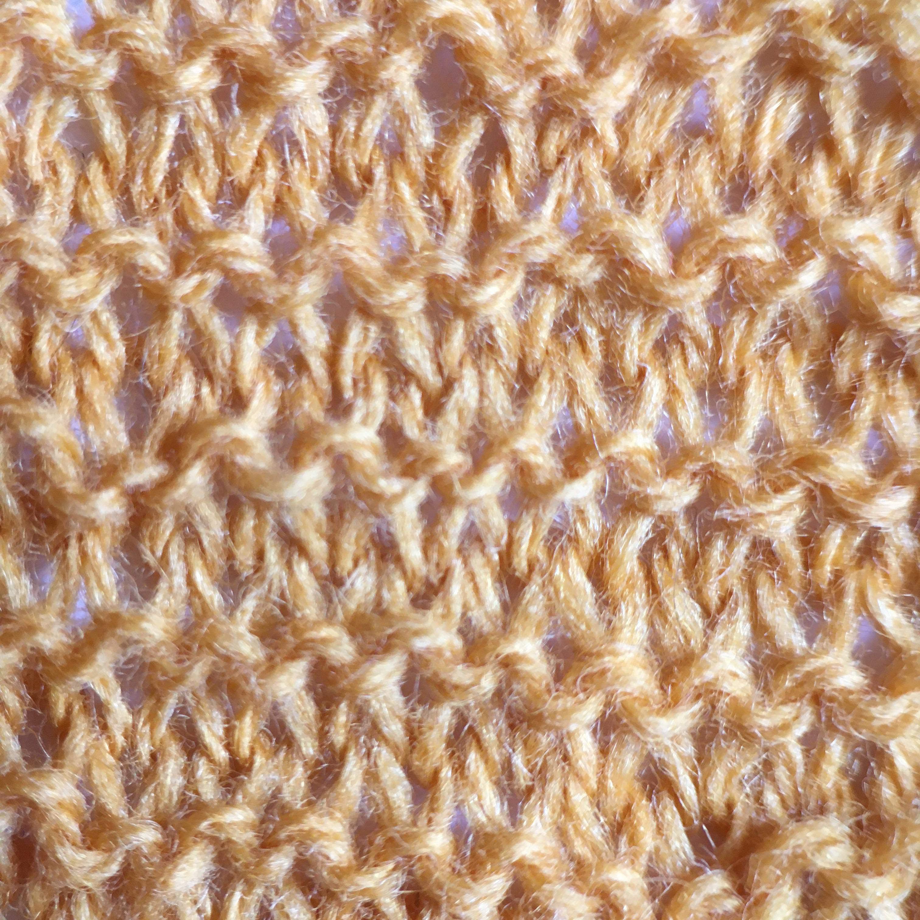 Stretched garter stitch